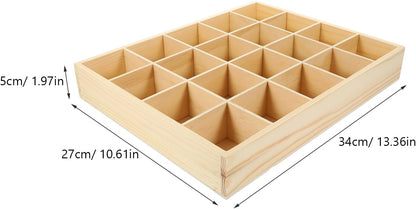 Garneck 20 cajas de bandejas de madera para servir, cajones de almacenamiento,