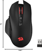 Redragon M656 Gainer - Mouse inalámbrico para juegos, 4000 DPI 2.4Ghz Gamer...