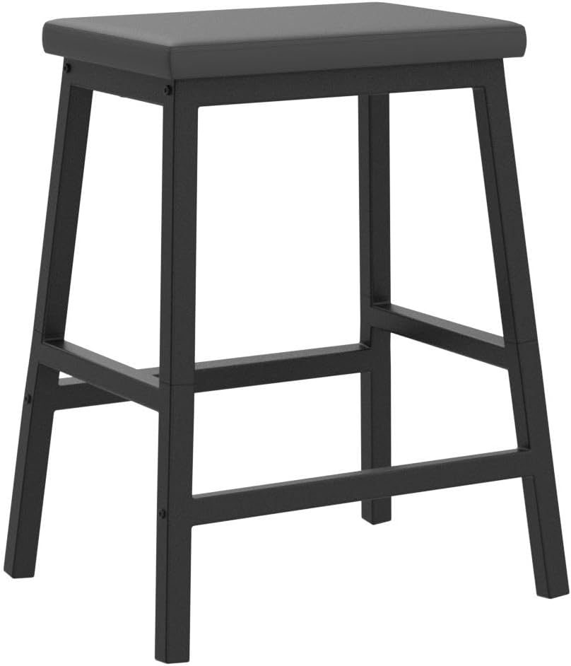 HOOBRO Taburetes de bar, juego de 2 sillas de bar de 24 pulgadas, taburetes de...