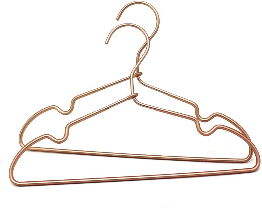 10Pack Koobay 13" Non Slip Rose Gold Wire Top Children Clothes Suit Coat Metal...