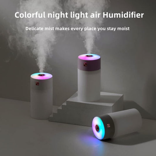 Mini humidificador, humidificador de aire colorido USB de niebla fría para...