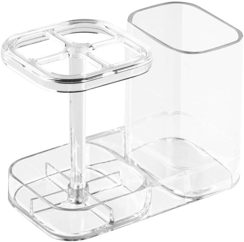 InterDesign Med+ - Soporte para cepillo de dientes dividido de plástico sin...