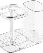 InterDesign Med+ - Soporte para cepillo de dientes dividido de plástico sin...