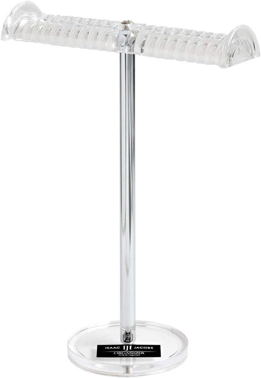 Isaac Jacobs Soporte para collar y pulsera de acrílico transparente (barra en T...