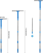 Limpiador de ventanas con mango largo (57 pulgadas), herramientas de limpieza