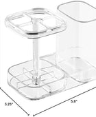 InterDesign Med+ - Soporte para cepillo de dientes dividido de plástico sin...