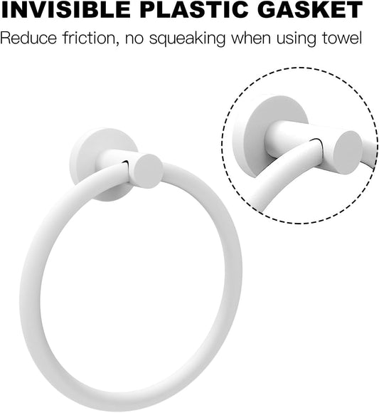 Cilee Toallero blanco para baño, toallero de baño, accesorios de baño, toallero...
