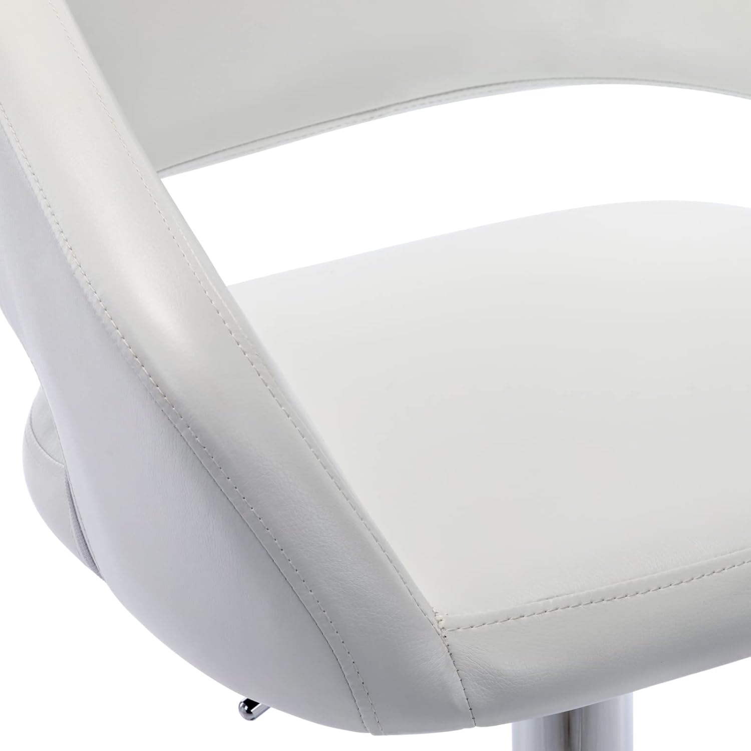 Vogue Furniture Direct Taburete de bar ajustable con respaldo y brazos huecos,...