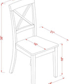 Boston Dinette Juego de 2 sillas tapizadas de madera de imitación de piel