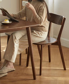 Sillas de comedor de madera de roble macizo, sillas modernas de cocina y