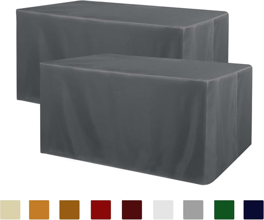 Obstal Paquete de 2 manteles para mesas rectangulares de 6 pies, resistente al...