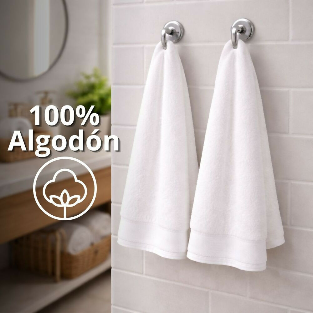 Toalla de manos hotelera 100% algodon 50x60cm 500gr
