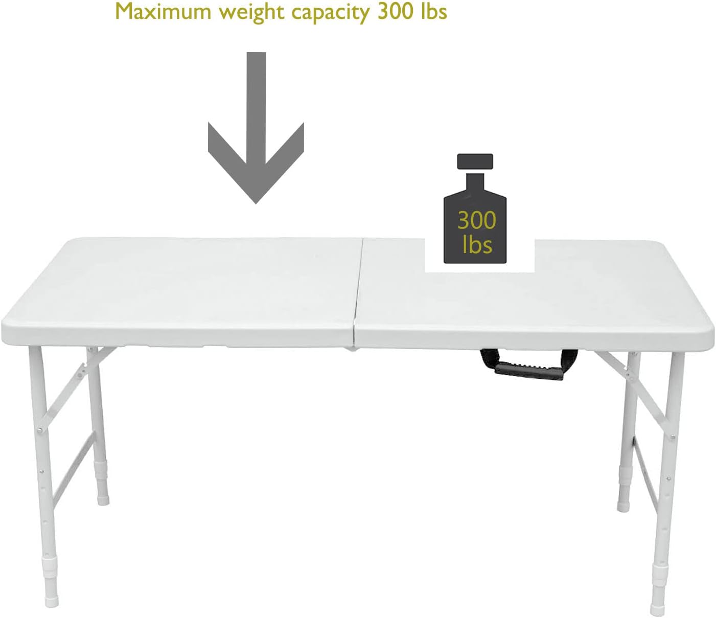 Mesa plegable de plástico portátil de 4 pies6 pies8 pies, mesa de comedor de...