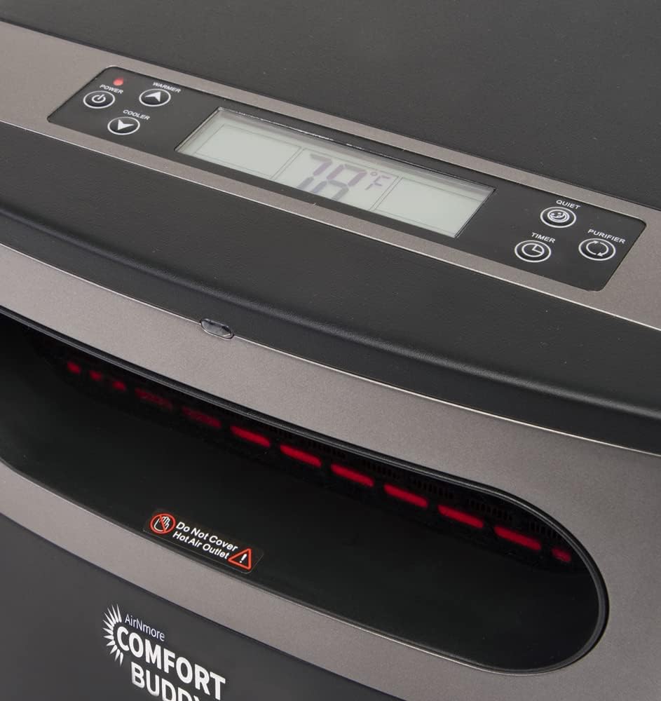 Comfort Buddy, calentador de espacio de AirNmore, factor de forma pequeño único...