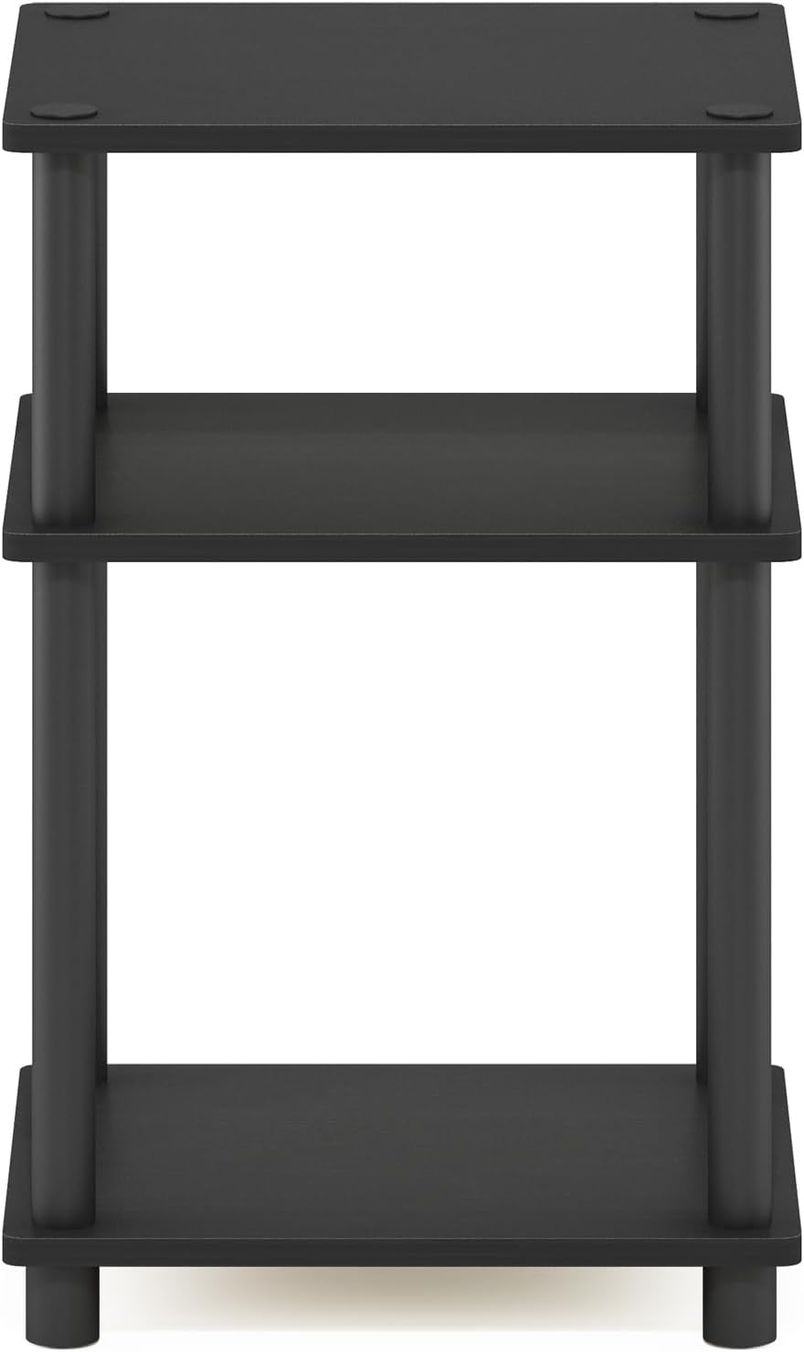 Furinno Just Turn-N-Tube Mesita lateral auxiliar y de noche, de 3 niveles, con...