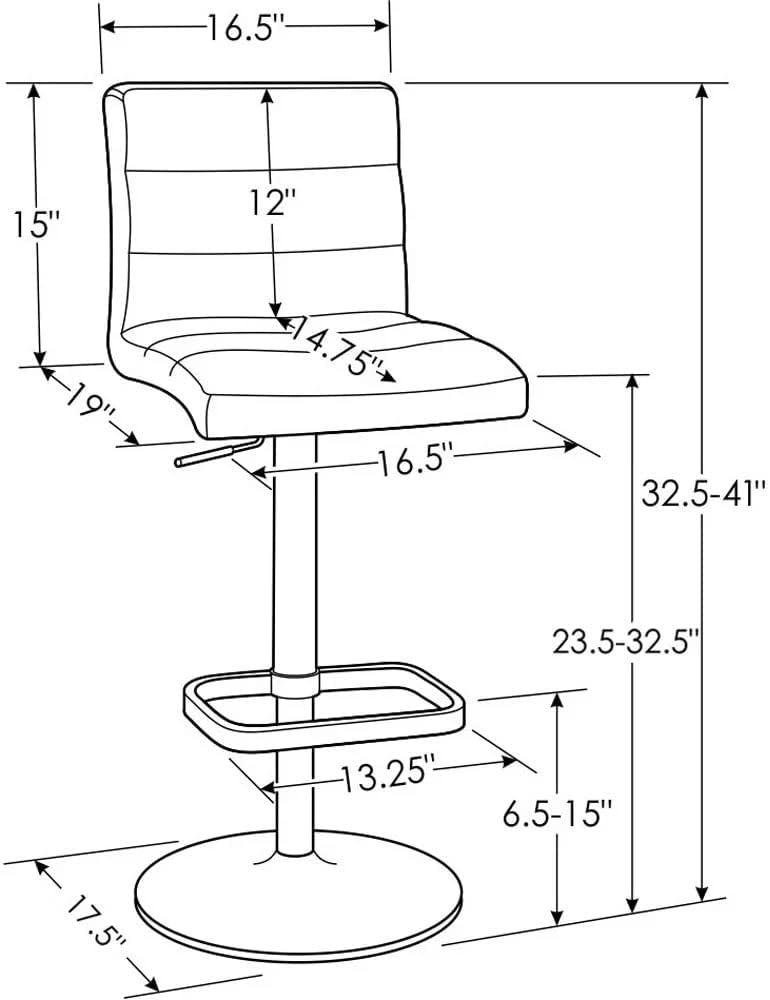 Zuri Furniture Lush - Taburete de bar giratorio negro con base de acero...