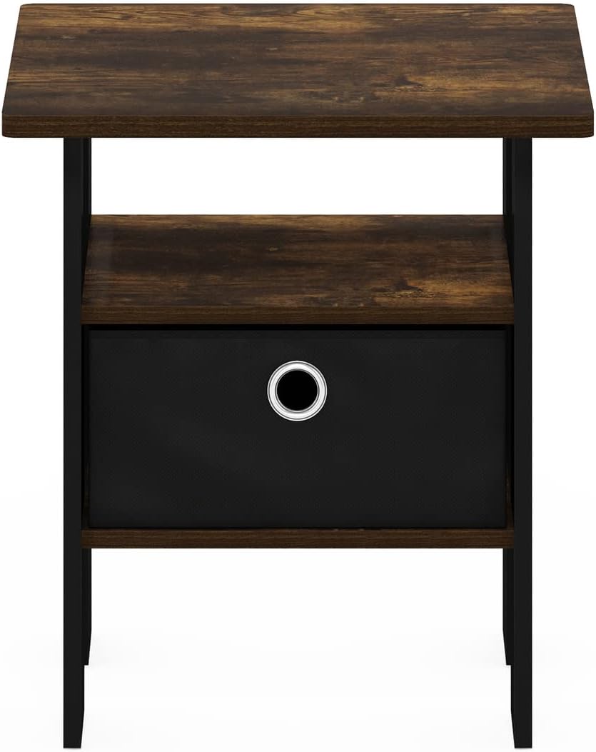 Furinno - Colección Andrey - Mesa auxiliar, mesa de arrime, mesita de noche,...