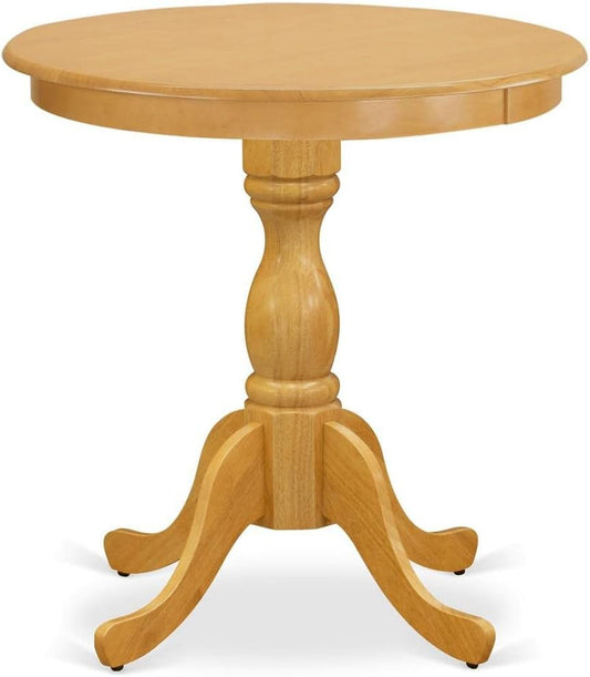 El moderno juego de comedor de 3 piezas contiene una mesa redonda de madera con