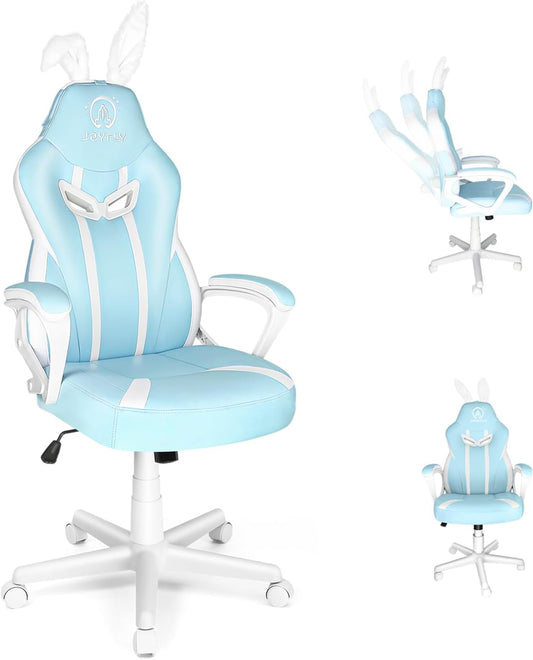 JOYFLY Silla de videojuegos, silla de computadora Kawaii para niños, niñas y...