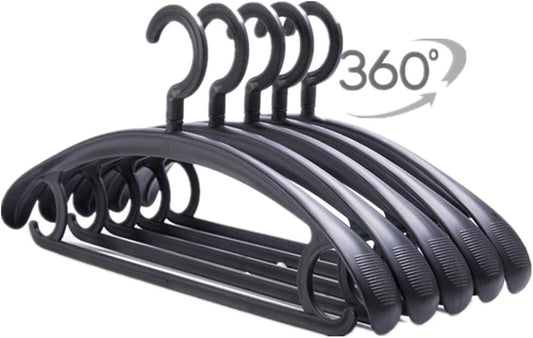 Paquete de 10 perchas de plástico resistentes de 25 libras de capacidad gancho