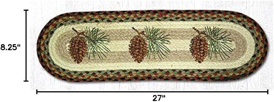 Earth Rugs Peldaños trenzados ovalados de 8.25 x 27 pulgadas (juego de 13)