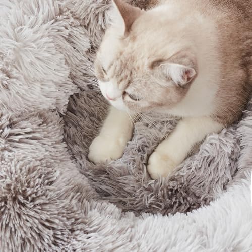WESTERN HOME WH Cama calmante para perros y gatos, cama redonda suave y...