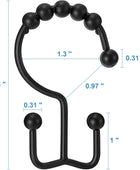 Ganchos para cortina de ducha, ganchos de ducha de doble cara a prueba de óxido...