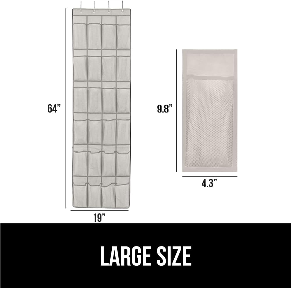 Gorilla Grip - Organizador de zapatos grande de malla transpirable con 24...