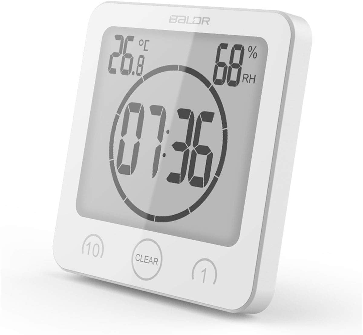 Reloj digital de pared para ducha de baño con alarma, resistente al agua para...