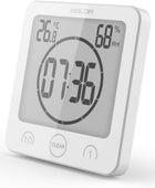 Reloj digital de pared para ducha de baño con alarma, resistente al agua para...