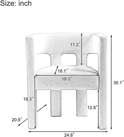 Silla de comedor tapizada de tela moderna y contemporánea para sala de estar,