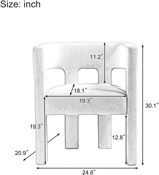 Silla de comedor tapizada de tela moderna y contemporánea para sala de estar,