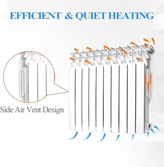AB Radiador de pared con 6 paneles, radiador de agua caliente de aluminio...