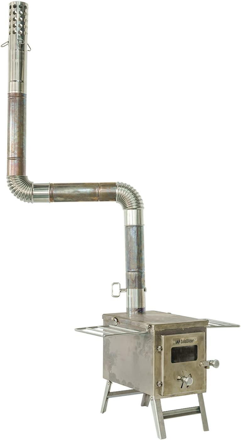 SoloWilder Tubo de estufa de leña Spark Arrestor Male Head Version 2.36