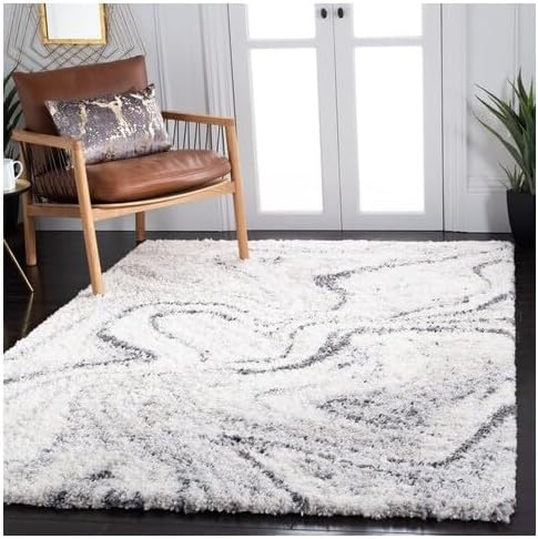 SAFAVIEH Colección Fontana Shag FNT848A - Alfombra moderna abstracta que no...