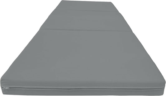 Colchón tríptico gris, Shikibuton, para cama, de 3 pulgadas de alto x 27...