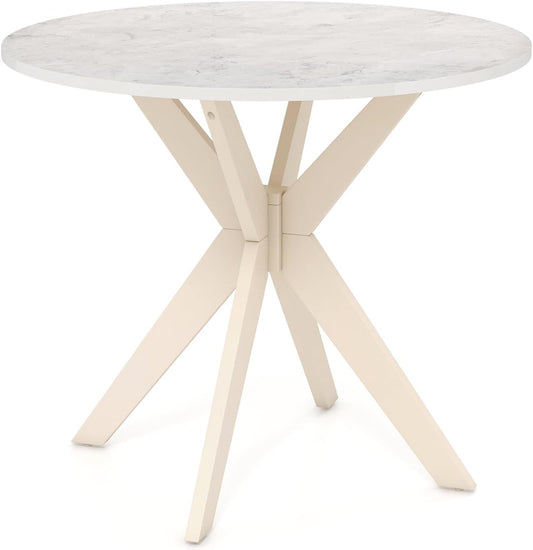 Giantex Mesa de comedor redonda de madera de 36 pulgadas, mesa de cocina de...