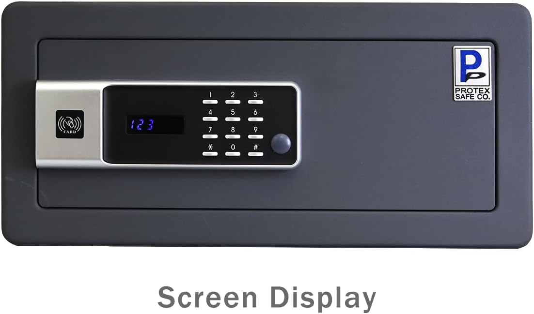 Protex H4-2043ZH-BLACK - Caja fuerte personal con apertura de 3 vías Llave de...