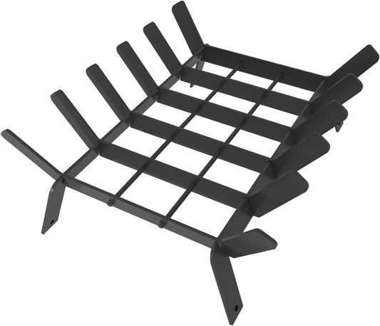 Rejilla de chimenea resistente de 17 pulgadas, soporte pequeño de leña con 6...