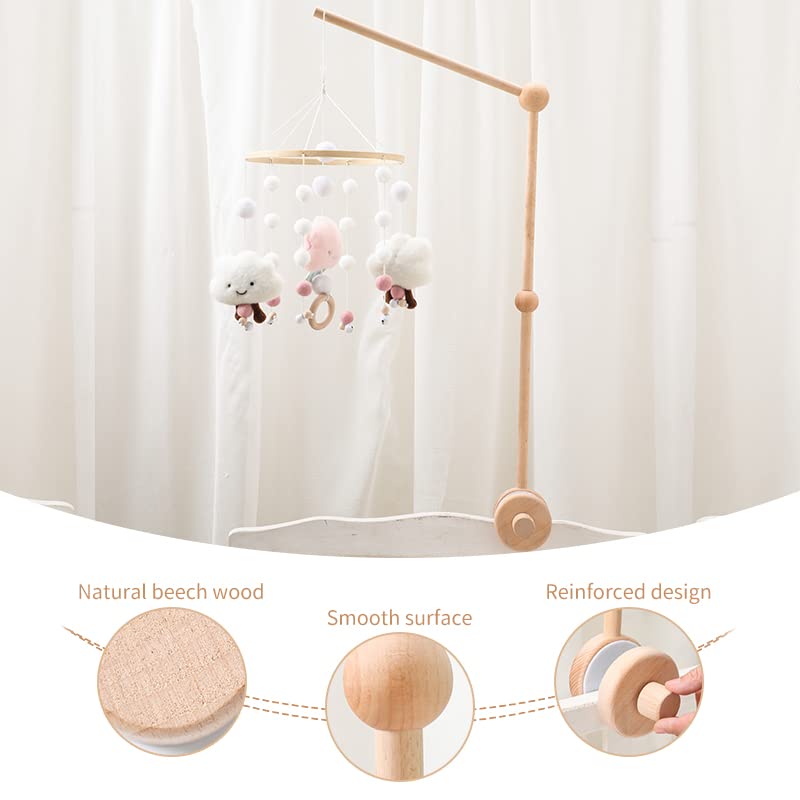 HBM - Brazo móvil de madera para cuna, colgador móvil para cuna, decoración de...