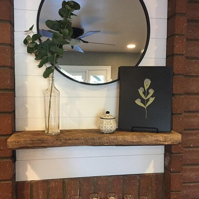 Chimenea Mantel estante Custom rústico Recuperado Barn Madera
