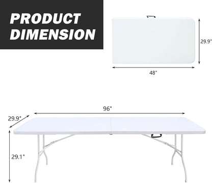 Mesa plegable de plástico portátil de 4 pies6 pies8 pies, mesa de comedor de