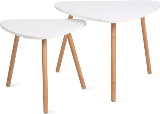 Mesa auxiliar de oficina, mesita de noche, mesa de centro anidable, juego de 2,...