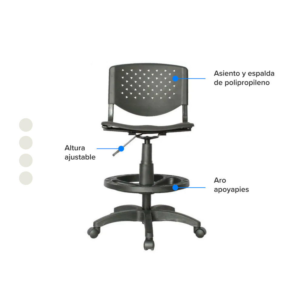 Silla Cajero Risma, Negro