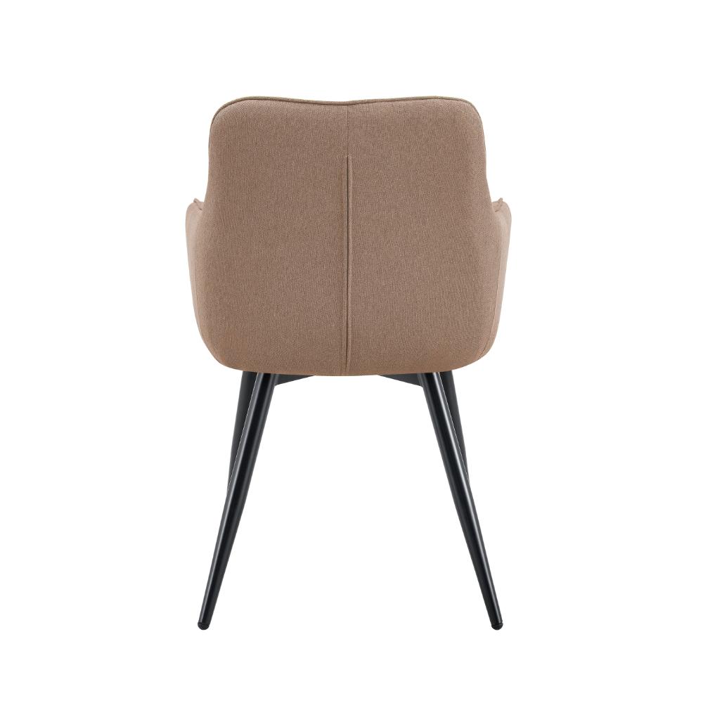 Set de 2 Sillas Neo, Color Marrón Oscuro, con Espaldar y Diseño Moderno