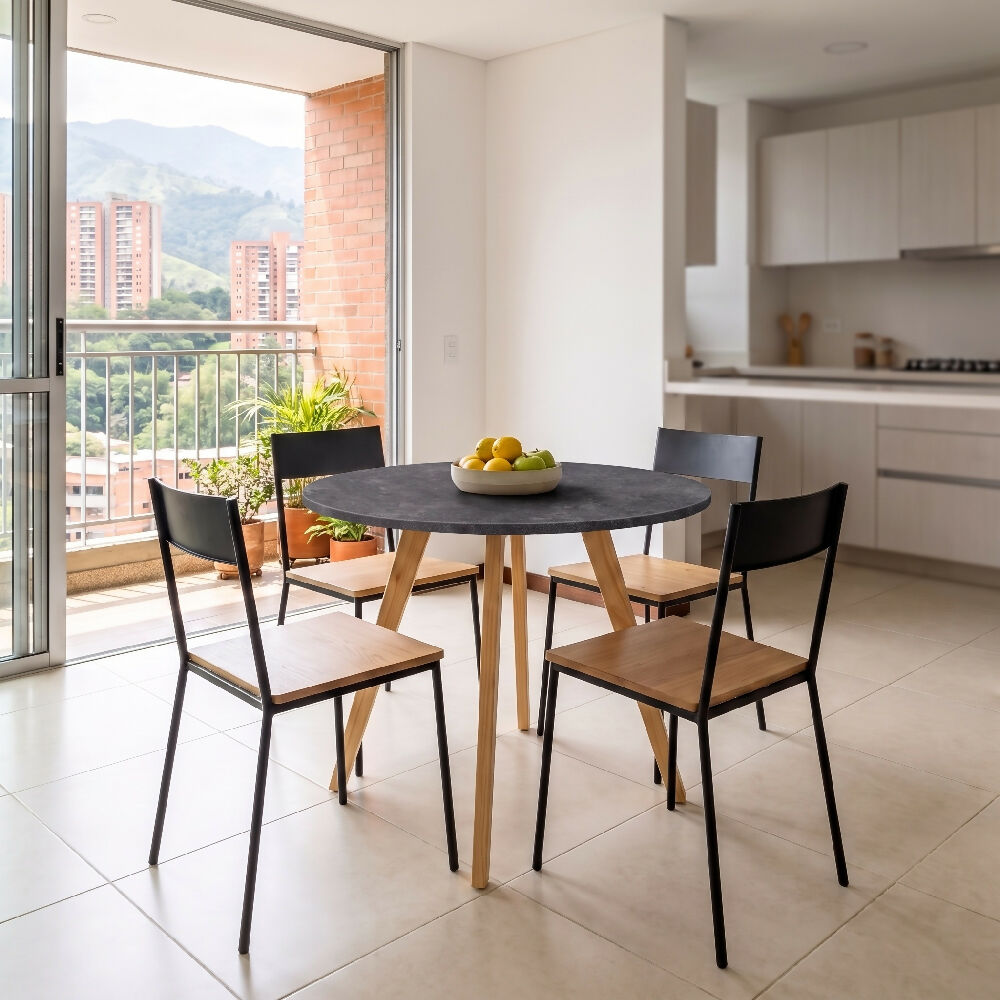 Comedor Nórdico Circular Risco 80