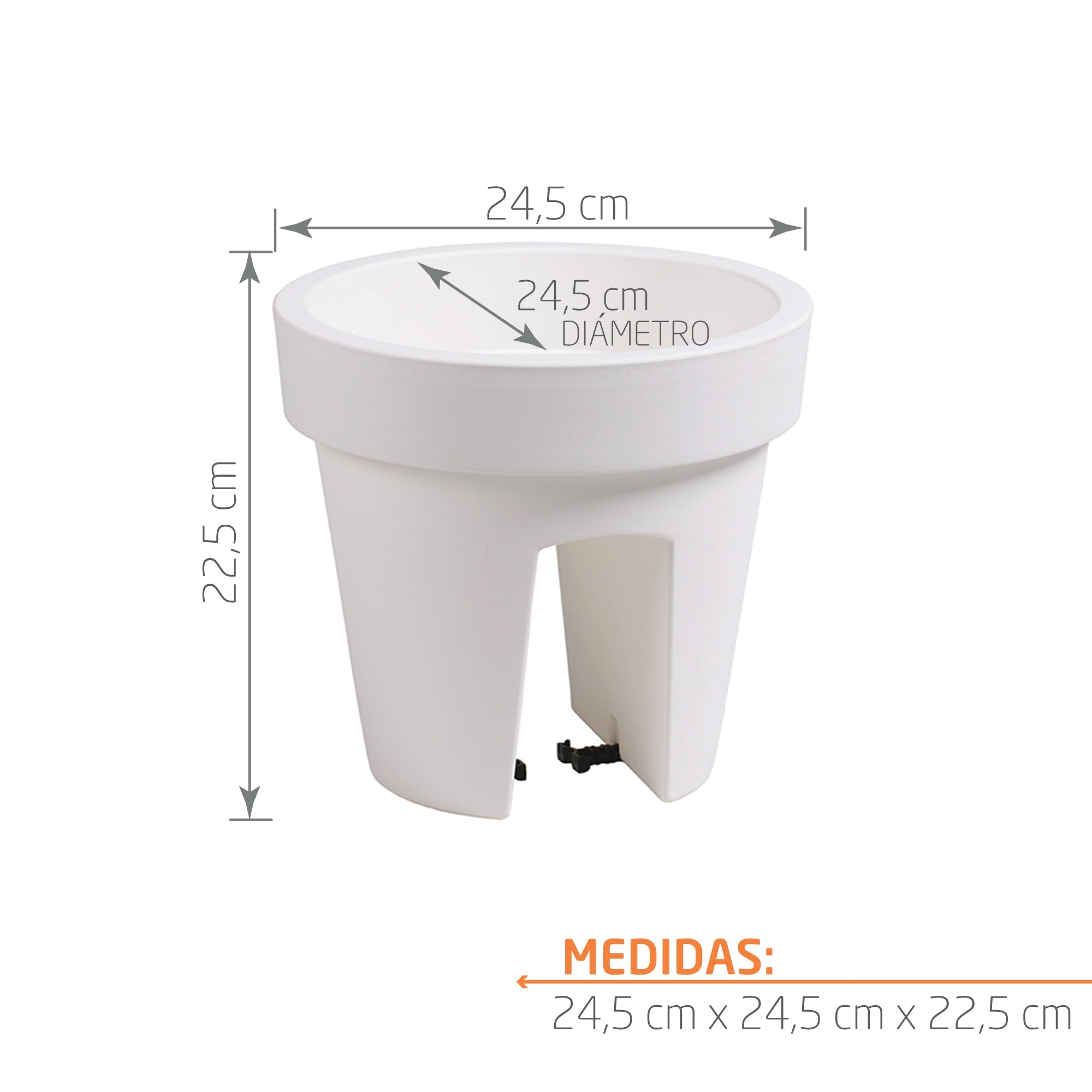 Matera Lofly Railing 25 cm Blanco