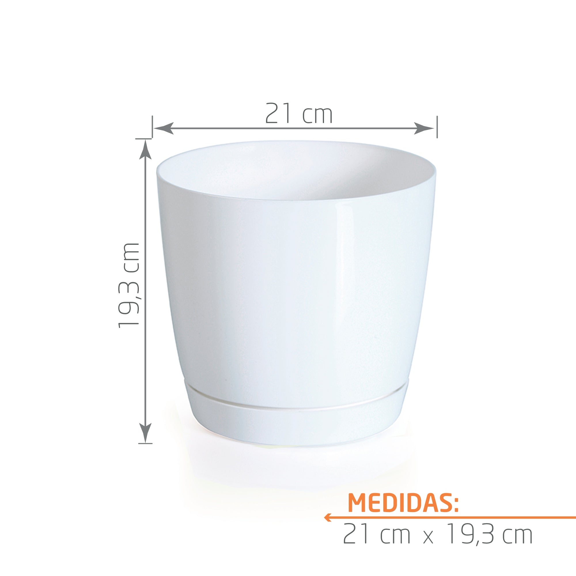 Matera Coubi Round 21 cm Blanco