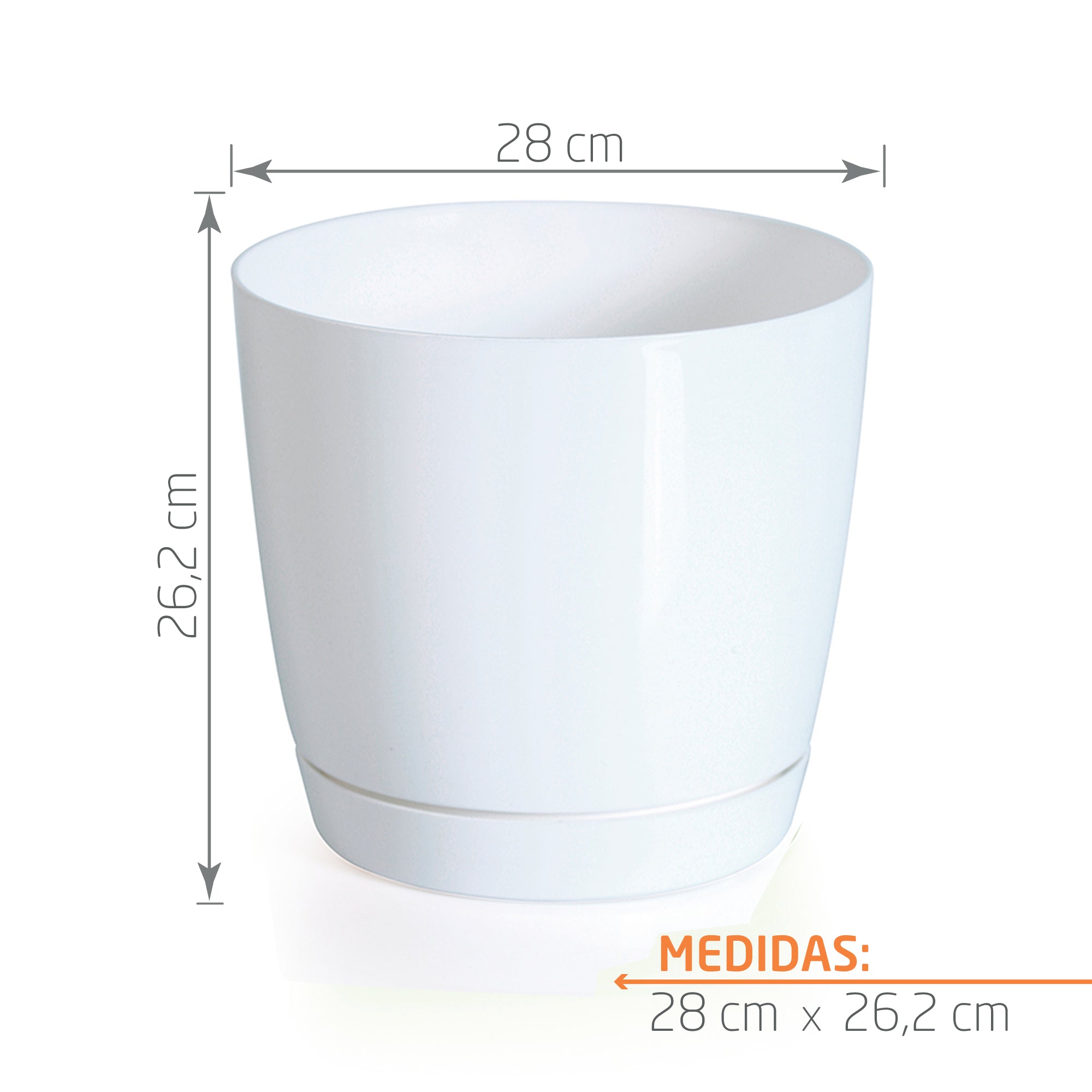 Matera Coubi Round 28 cm Blanco