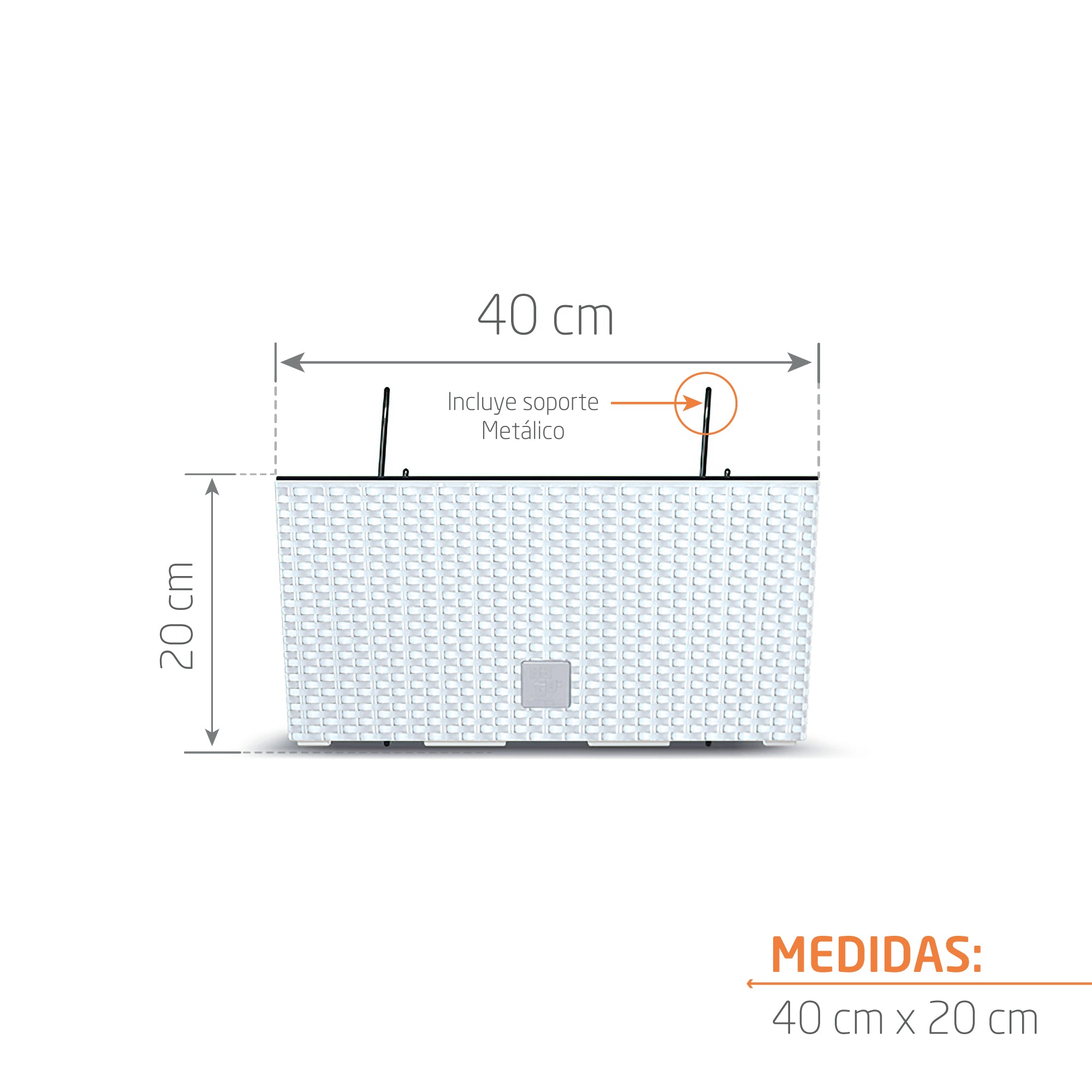 Matera Rato Case W 40 cm Blanco